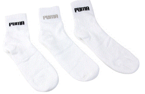 Puma Men's Solid Ankle Length Socks(Pack of 3)
