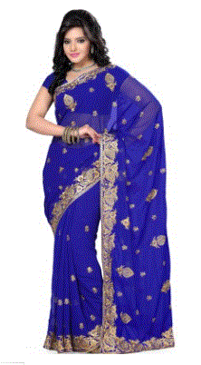 Saree Swarg Self Design Bollywood Georgette Sari