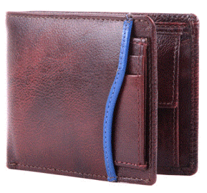 WildHide Men Casual, Formal Brown Genuine Leather Wallet(6 Card Slots)
