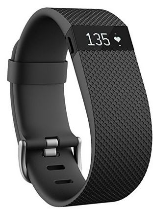 Fitbit Charge HR Heart Rate and Activity Wristband, Large (Black)