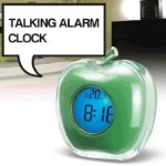 ANDRetails Apple Shape LED Light Talking Time And Temperature Talking Clocks (color as per stock)