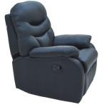 Ancona One Seater Recliner in Black Colour by Furnitech