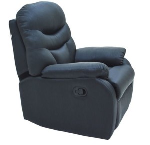 Ancona One Seater Recliner in Black Colour by Furnitech