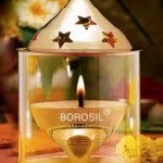 Borosil Akhand Diya (Medium, Brass)