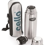 Cello Lifestyle 500 ml Flask(Pack of 1, Silver, Black)