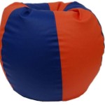 Classic Style Filled Bean Bag in Orange Blue Colour by Orka