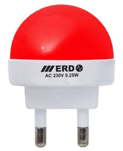 ERD 0.25 W LED Night Lamp Bulb (Red)