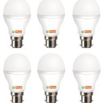 FIEM White 7W LED Bulb Set of 6