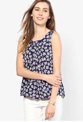 Mayra Party Sleeveless Printed Women's Top