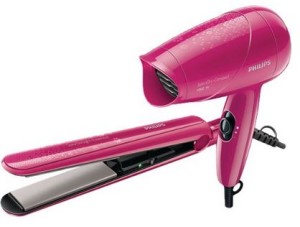 Philips HP 8643 Hair Straightener and Hair Dryer Combo Pack (Miss Fresher's Pack)