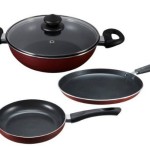 Prestige Omega Deluxe Induction Base Non-Stick Kitchen Set, 3-Pieces