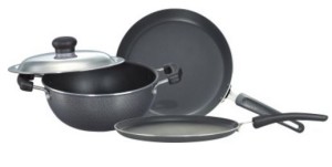 Prestige Omega Select Plus BYK Non Stick Pan, Tawa, Kadhai Set