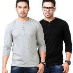 Top Notch Solid Men's Henley T-Shirt(Pack of 2)