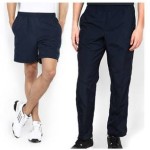 Trendy Blue And Black Polyester Shorts And Trackpant Combo