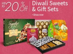 Upto 20 off on sweets and Namkeen Gift hampers