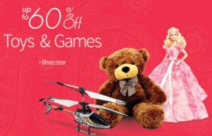 Upto 60 percent OFF on Toys & games