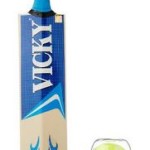 Vicky Supreme Cricket Bat with 3 Light Weight Ball, Short Handle