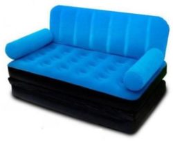 Bestway Classy Velvet 3 Seater Inflatable Sofa(Color - Blue)