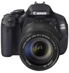 Canon EOS 600D 18.0MP Digital SLR with EF-S 18-135 IS Kit Lens (Black) with SD Card and Camera Bag