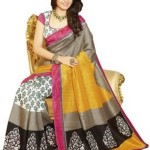 Click Sarees Printed Mysore Art Silk Sari