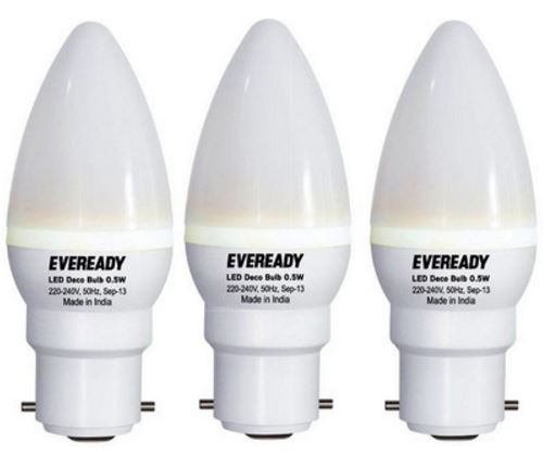 Eveready 0.5 W LED Combo Pack Bulb (White, Pack of 3) Price Rs. 149