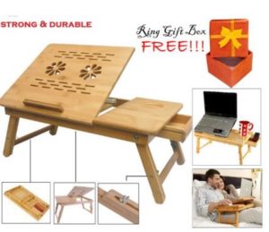 Everything Imported TM Best Multipurpose Laptop Table Durable Strong  Portable E-Table Computer PC Desk Free Ring Gift Box