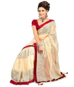 IndiansEFashion Self Design Bollywood Net Sari