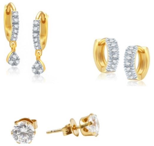 Jewels Galaxy Sparkle Combo Alloy Earring Set