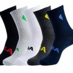 NBA Mens Cotton Athletic Socks(Pack of 5) -Multi-Colored -Free Size
