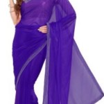 Parchayee Solid Fashion Synthetic Sari