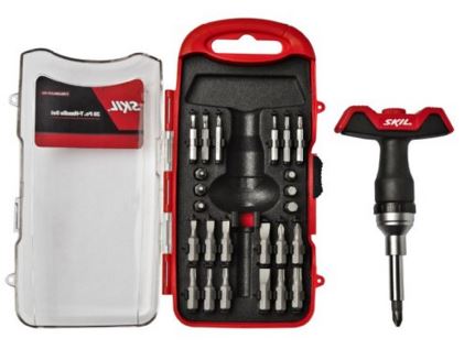 Skil 28 piece T-handle Screw Driver Set (Red and Black)