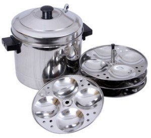 Tallboy SS Murgan Cooker 4 plates Induction Idli Maker(4 Plates)