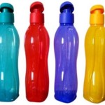 Tupperware Aquasafe 750 ml Water Bottles(Set of 4, Dark Green, Yellow, Blue, Red)