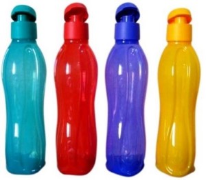 Tupperware Aquasafe 750 ml Water Bottles(Set of 4, Dark Green, Yellow, Blue, Red)