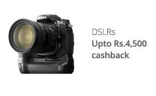 upto Rs 4500 cashback on the DSLR cameras shopping from paytm