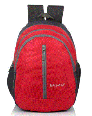 Bag-Age Happy Large School Backpack (Red)