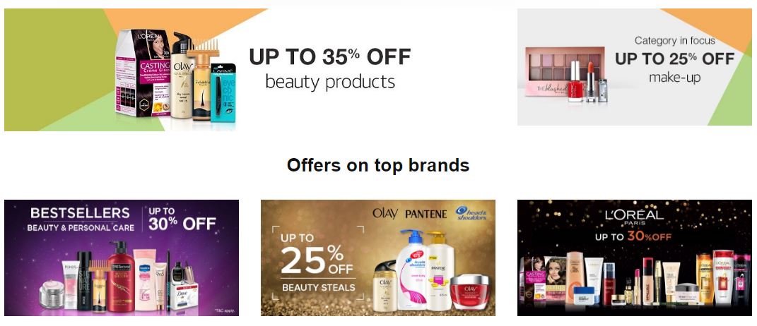 Amazon offers on beauty products online
