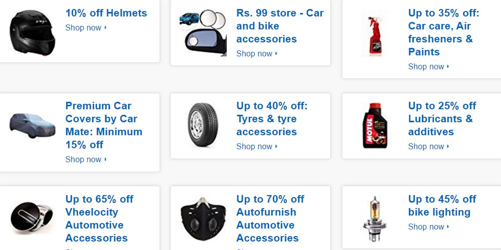 Up to 70% off car and bike accessories