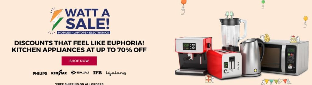 Watt a Sale n Kitchen Appliances upto 70% OFF from TataCliq