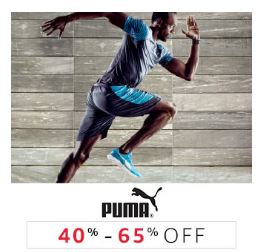 puma - 40 to 65% off from amazon