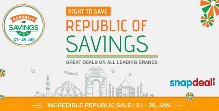 snapdeal republic day offers 2017