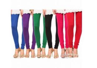 Stylobby Multicolor Cotton Lycra Plain Leggings For Women (Pack Of 6)