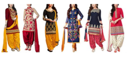 Super Deal Women's Printed Unstitched Regular Wear Salwar Suit Dress Material (Combo pack of 6)