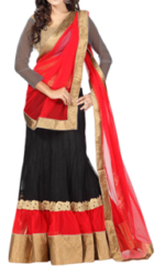 Black Net Lehenga at 60% discount