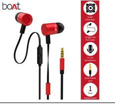 Boat BassHeads 230 in-Ear Extra Bass Earphones with Mic