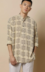 Buy Exclusive hand block print kurta at a 45% off only on Ajio