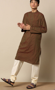Indie picks, full sleeve south cotton long kurta on ajio.com at Rs 750