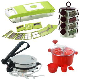 Multifunctional Dicer, Roti Maker, Atta Maker & Spice Rack Combo