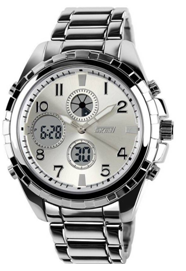 Predictway Skmei Silver Analog Digital Watch now at just Rs 1199 on voonik