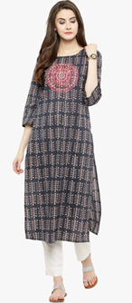 The beautiful Varanga Blue Printed Kurta originally priced at Rs. 3199 is being offered at a throwaway price of Rs. 1408